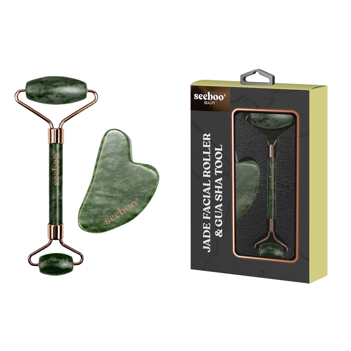 Jade Facial Roller & Gua Sha Tool