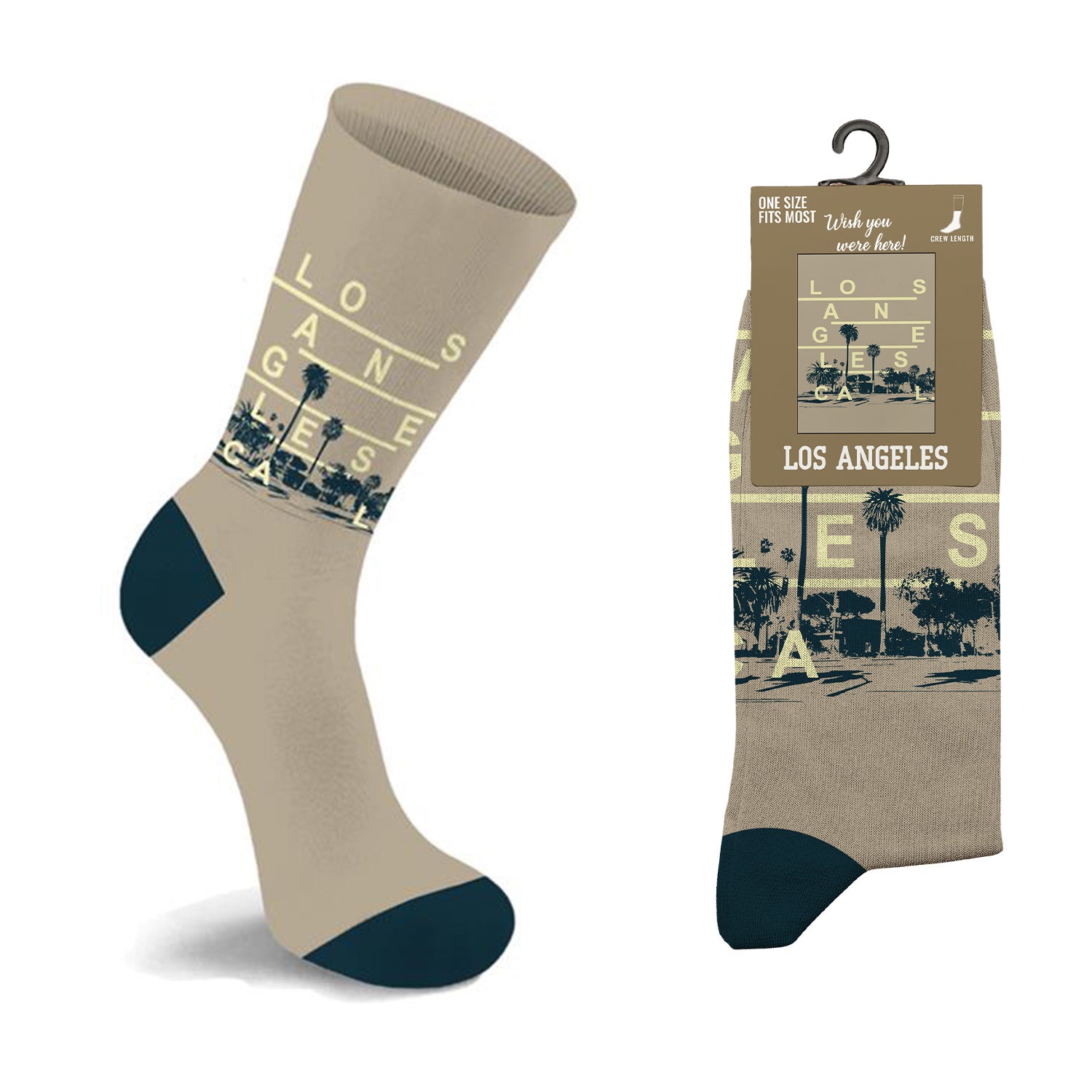 Crew Length Art Inspired Cotton Blend Socks for Men & Women