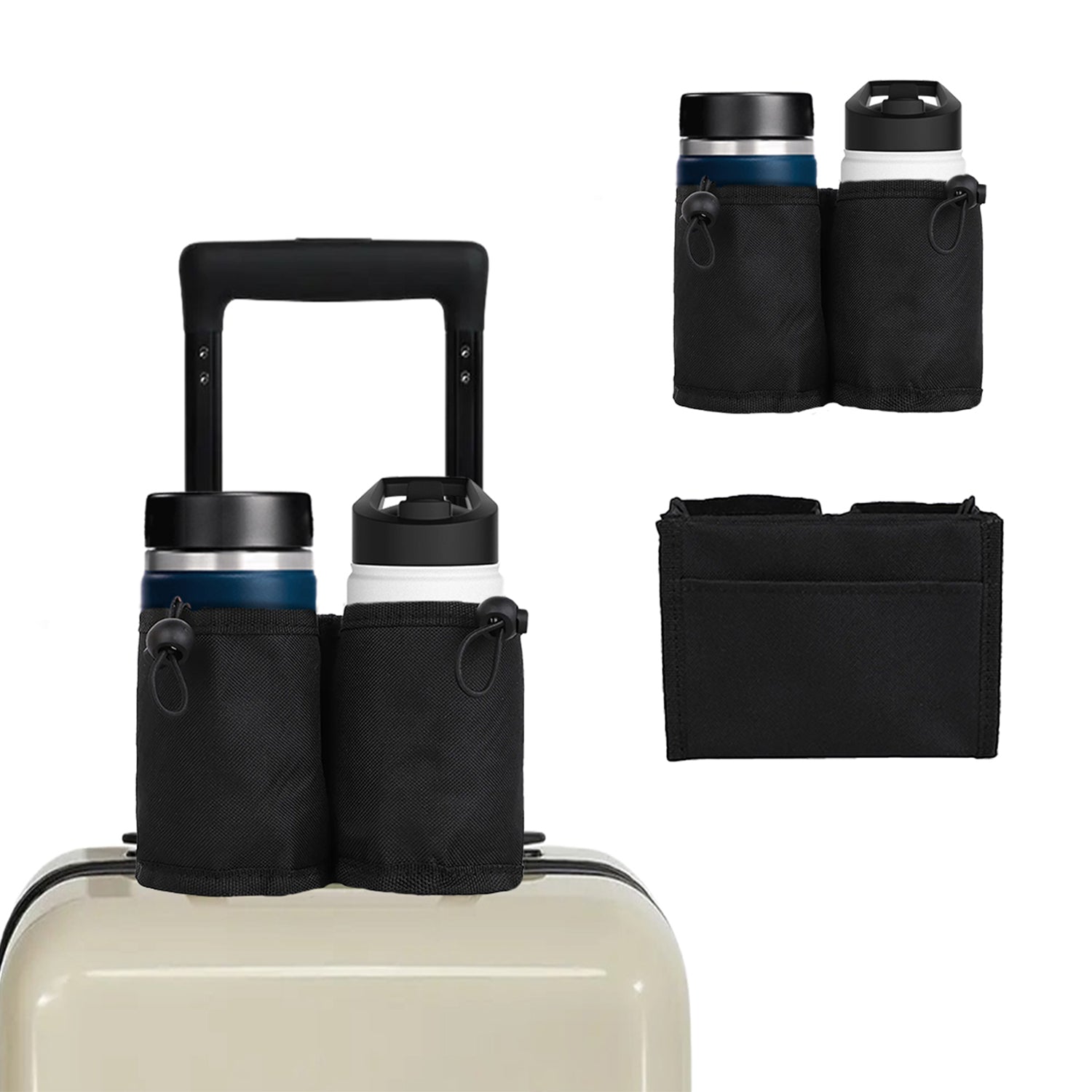 Luggage Cup Beverage Accessories Holder Caddy for Suitcases to Free Hands for Flight Attendants, Business, Travelers,Holiday Makers