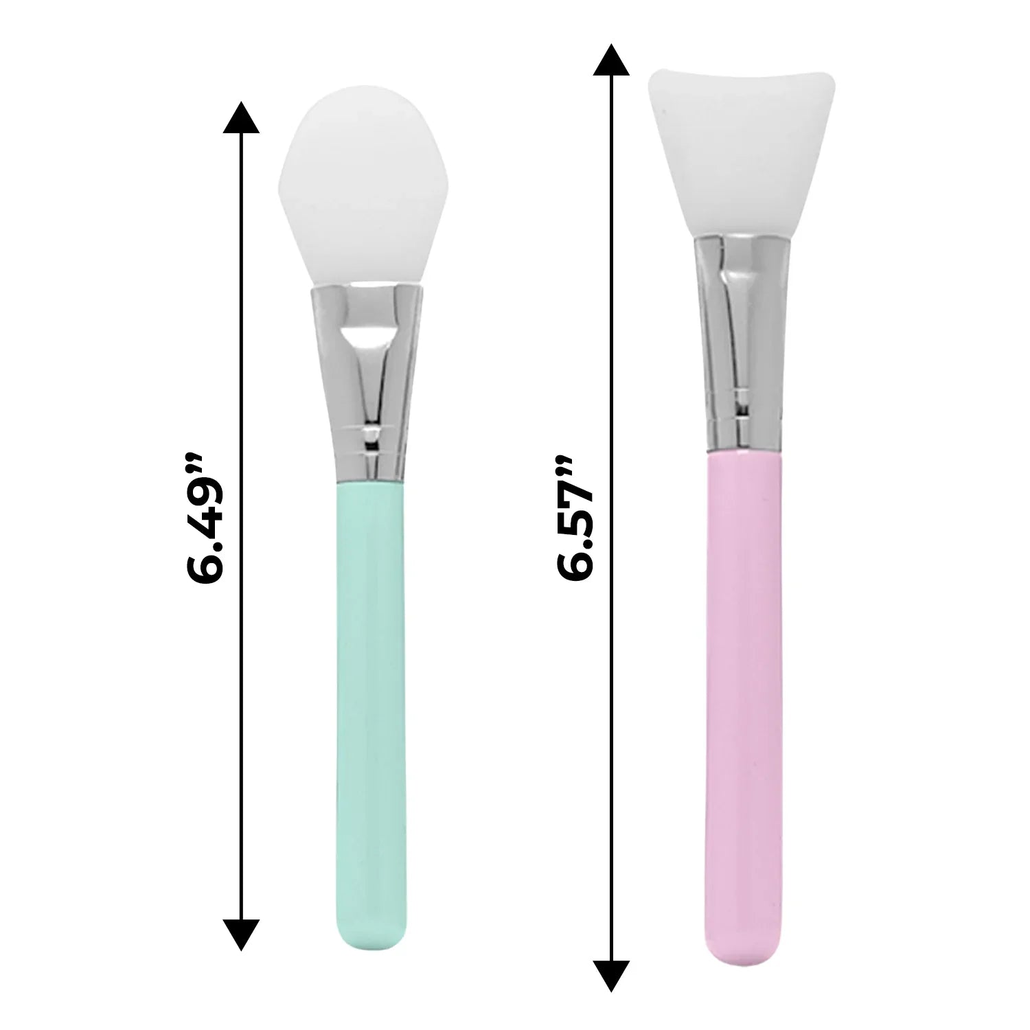 2-Pack: Silky Soft Silicone Mask Applicator and Makeup Brush Set