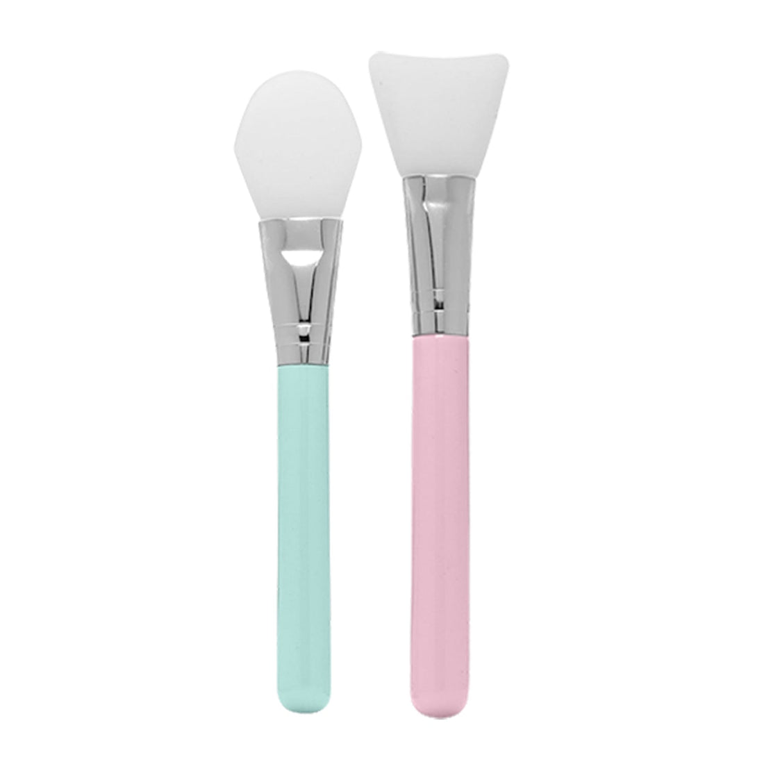 2-Pack: Silky Soft Silicone Mask Applicator and Makeup Brush Set