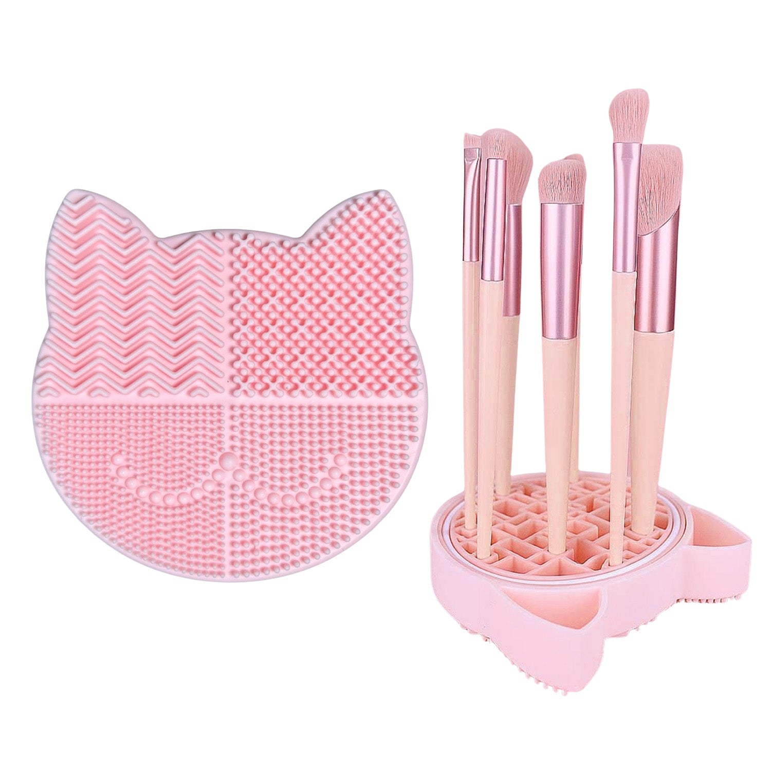 2 in 1 Makeup Brush Cleaner with Detachable Drying Stand and Holder