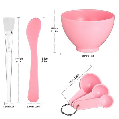 6-Piece Spa Bowl Set with Measuring Spoons, Mask Stick and Mask Brush